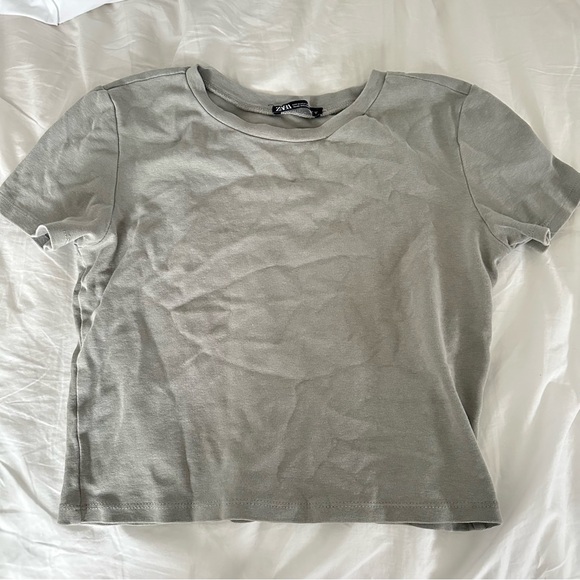 Zara Green Cropped Top - Picture 1 of 2